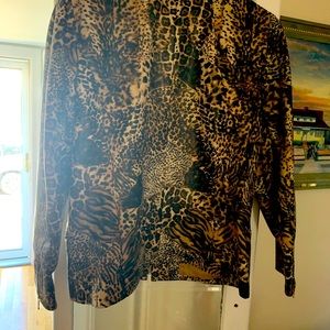 Real leather animal print jacket! Never worn!